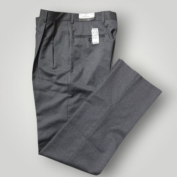 Other - Jos. A. Bank Executive Collection Gray 100% Wool Pleated Dress Pants Mens 35RNWT